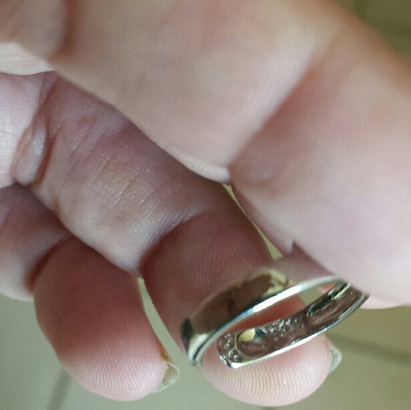 New .925 Silver Cat Ring Open Paws Ears Adjustable - Picture 4 of 5